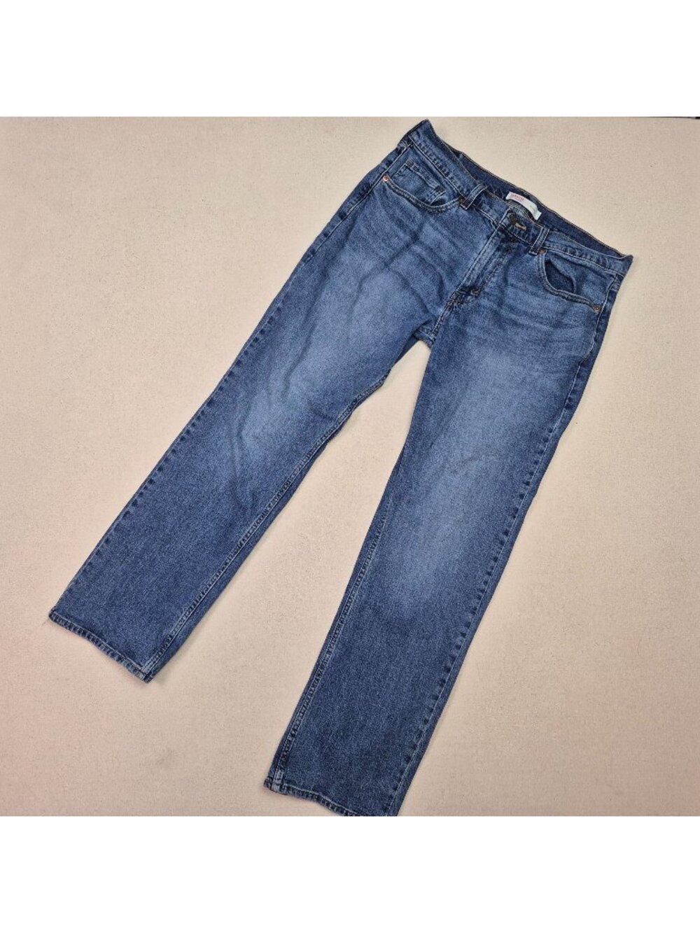 Levi's Strauss Signature Men's Wide Leg Relaxed Straight Blue Jeans Sz 33/30